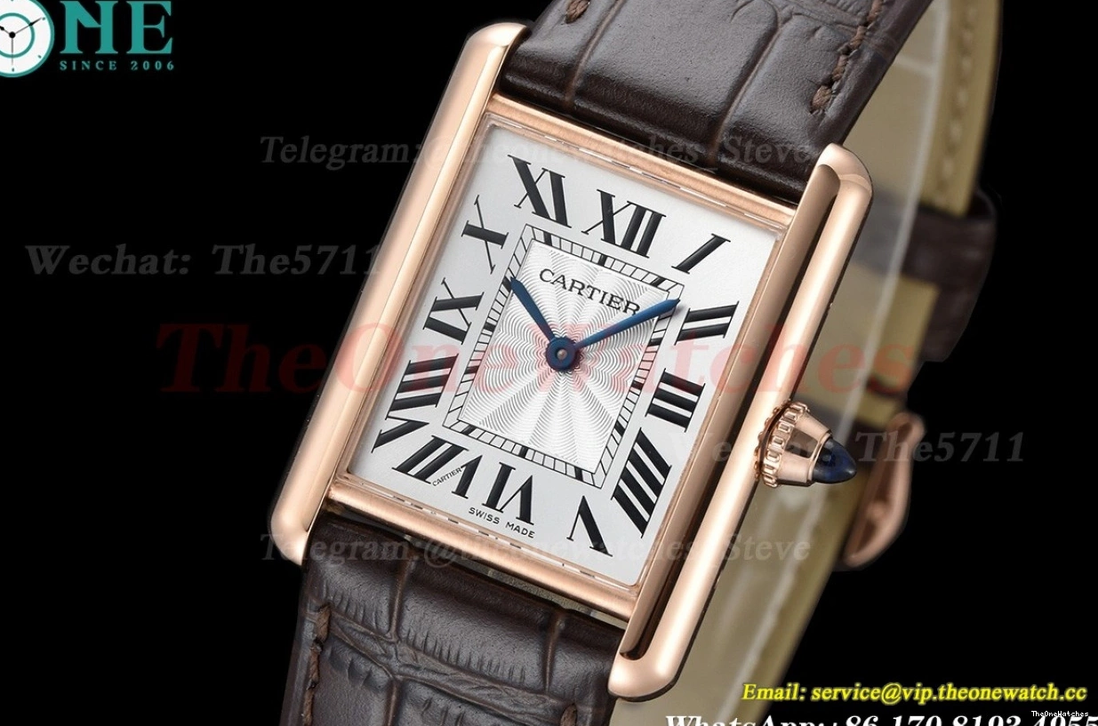 Tank White Brown Quartz Dial RG LE 25.5mm F1F Louis 0418